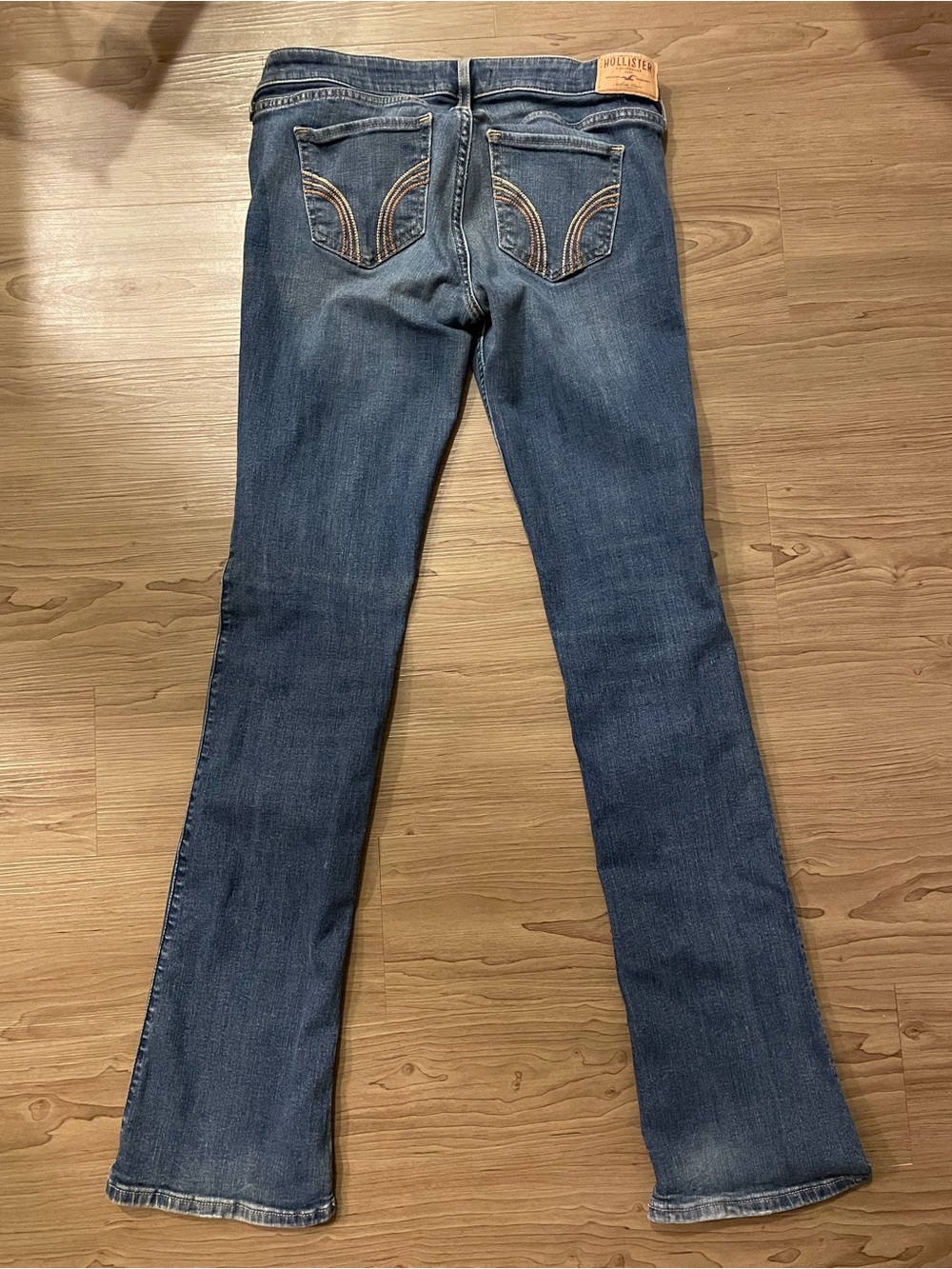 Hollister Women's Dark Blue Flare Jeans - Picture 3 of 4